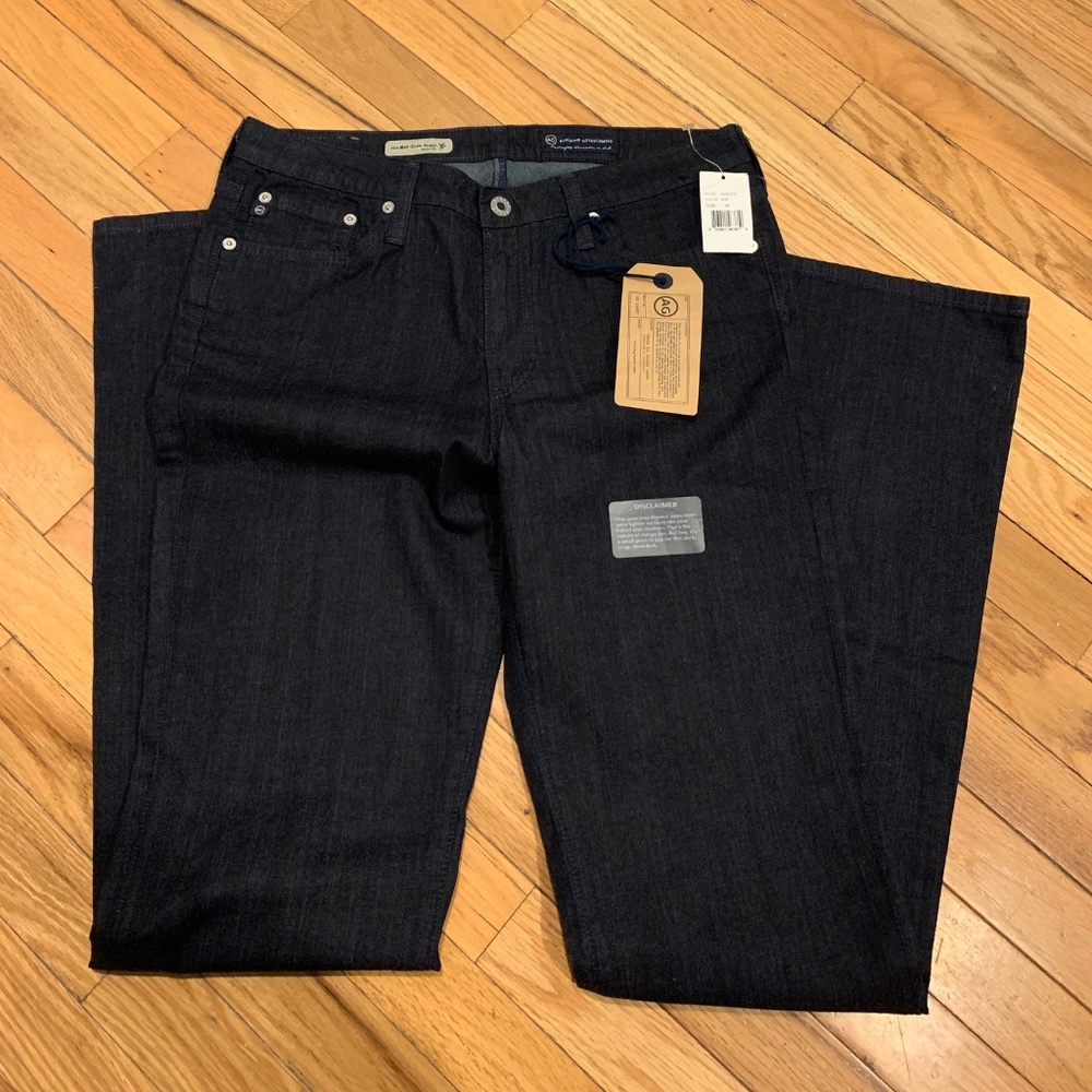 NWT AG Mid-Rise Angel Dark Wash Jeans Boot Fit